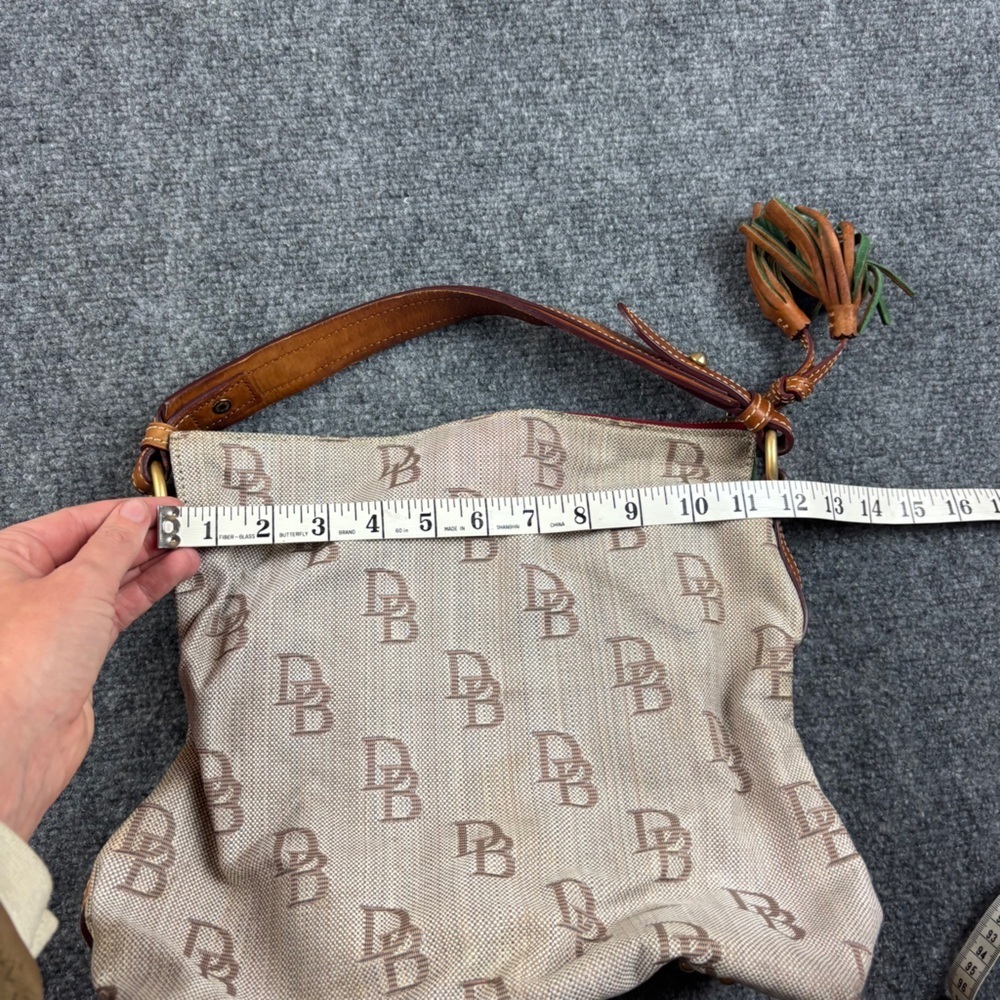 DOONEY & BOURKE Vintage Brown/Cream Hobo Bag Shoulder Bag - Picture 14 of 14